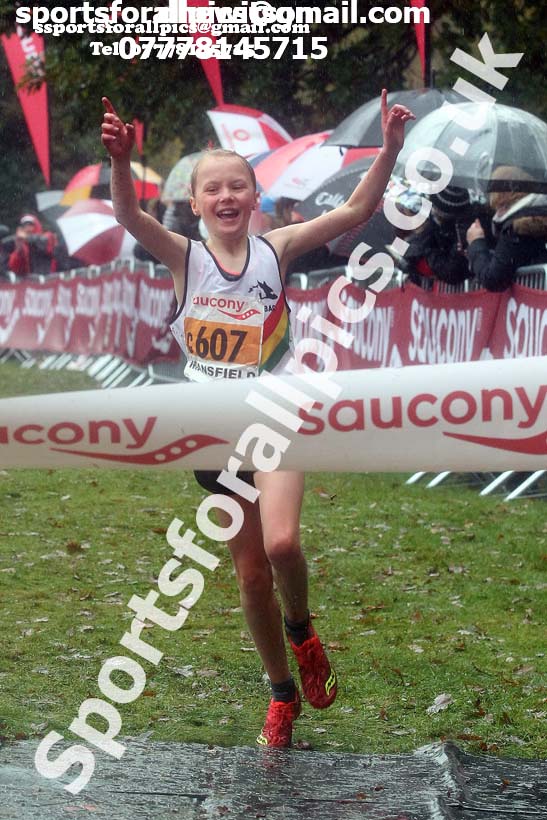 Girls under-13s, National Cross Country Relay Champs., Berry Hill Park, Mansfield.  Photo: David T. Hewitson/Sports for All Pics